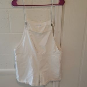 Small white canvas overalls